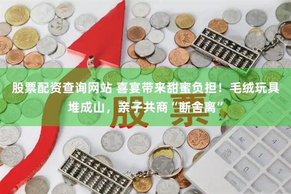 股票配资查询网站 喜宴带来甜蜜负担！毛绒玩具堆成山，亲子共商“断舍离”